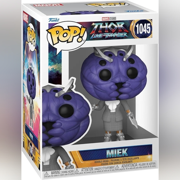 New - Funko Pop Marvel: Thor Love & Thunder, Valkyrie and Miek - Picture 7 of 7